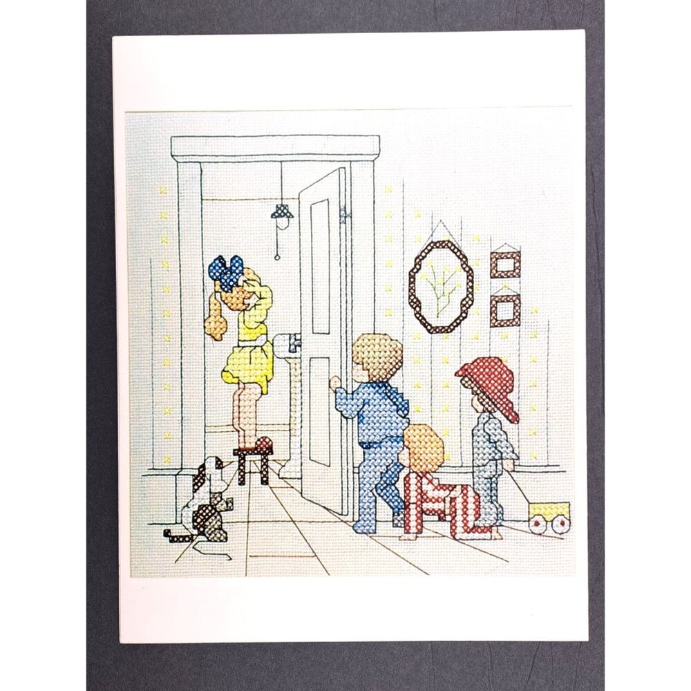 Vintage Alma Lynne Potties In Pastels VI Cross Stitch Pattern Leaflet 1982 Craft - Picture 2 of 3